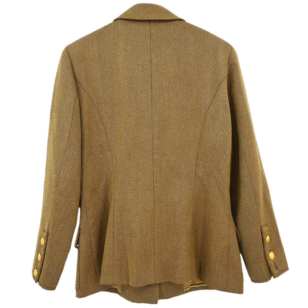Chanel Single Breasted Jacket Brown #40 - Image 2