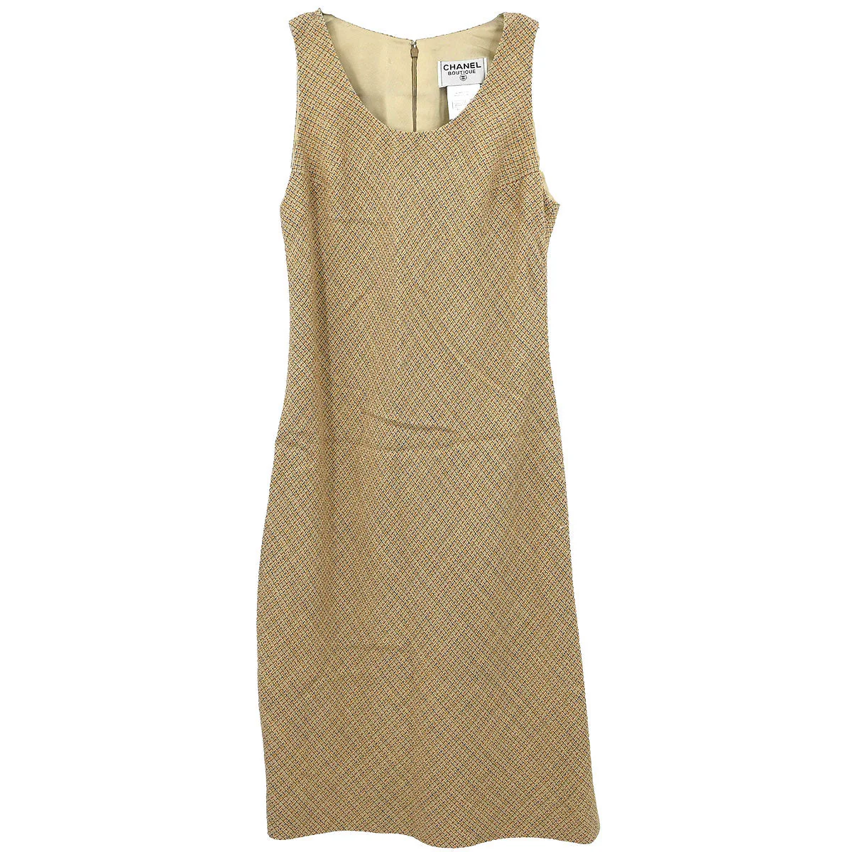 Chanel Setup Suit Jacket Sleeveless Dress Beige #38 - Image 3
