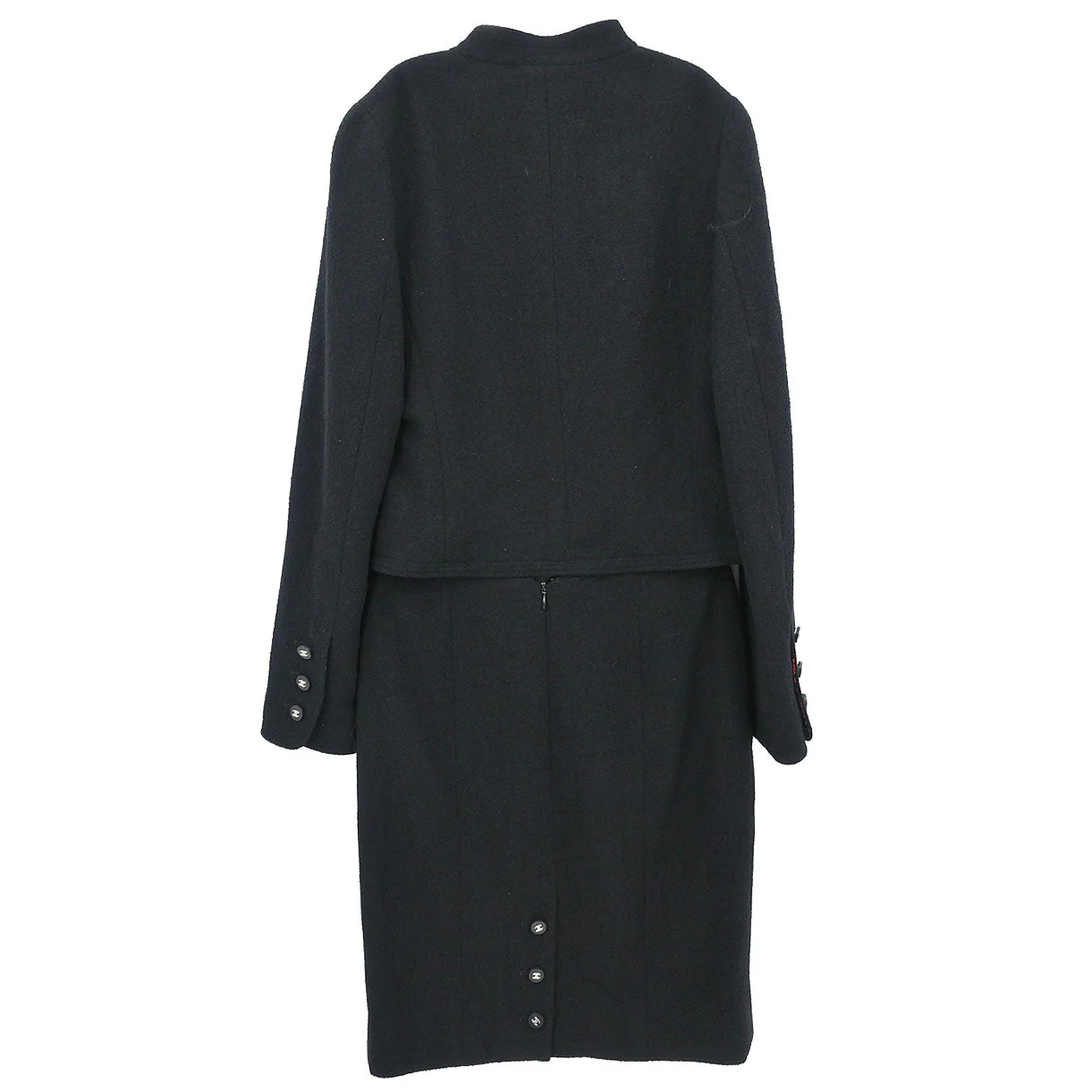 Chanel Setup Suit Jacket Skirt Black #38 - Image 2