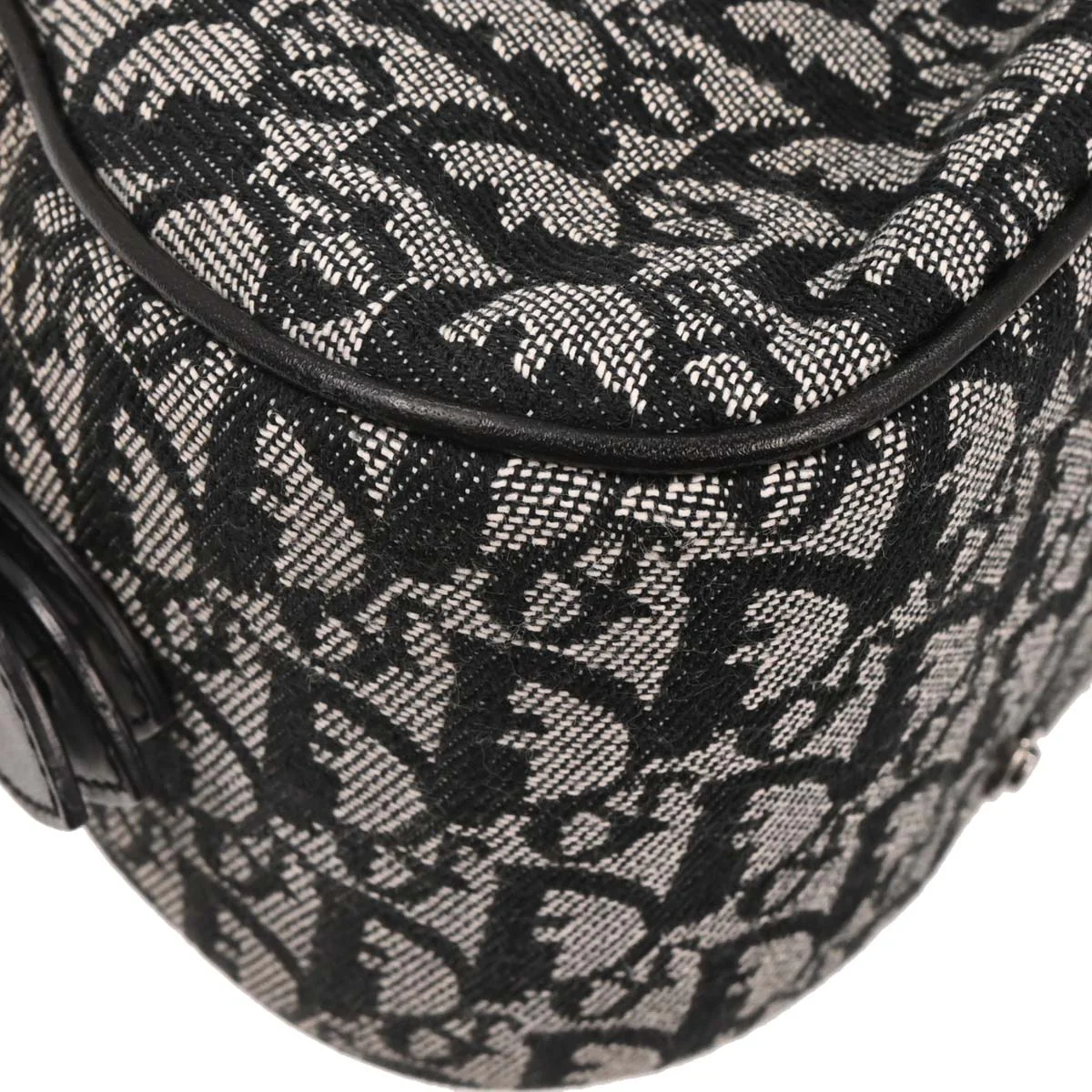 Christian Dior 2002 Black Double Saddle Trotter Handbag - Image 5