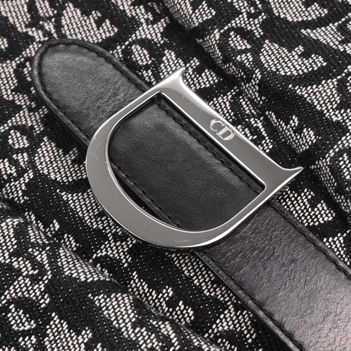 Christian Dior 2002 Black Double Saddle Trotter Handbag - Image 7