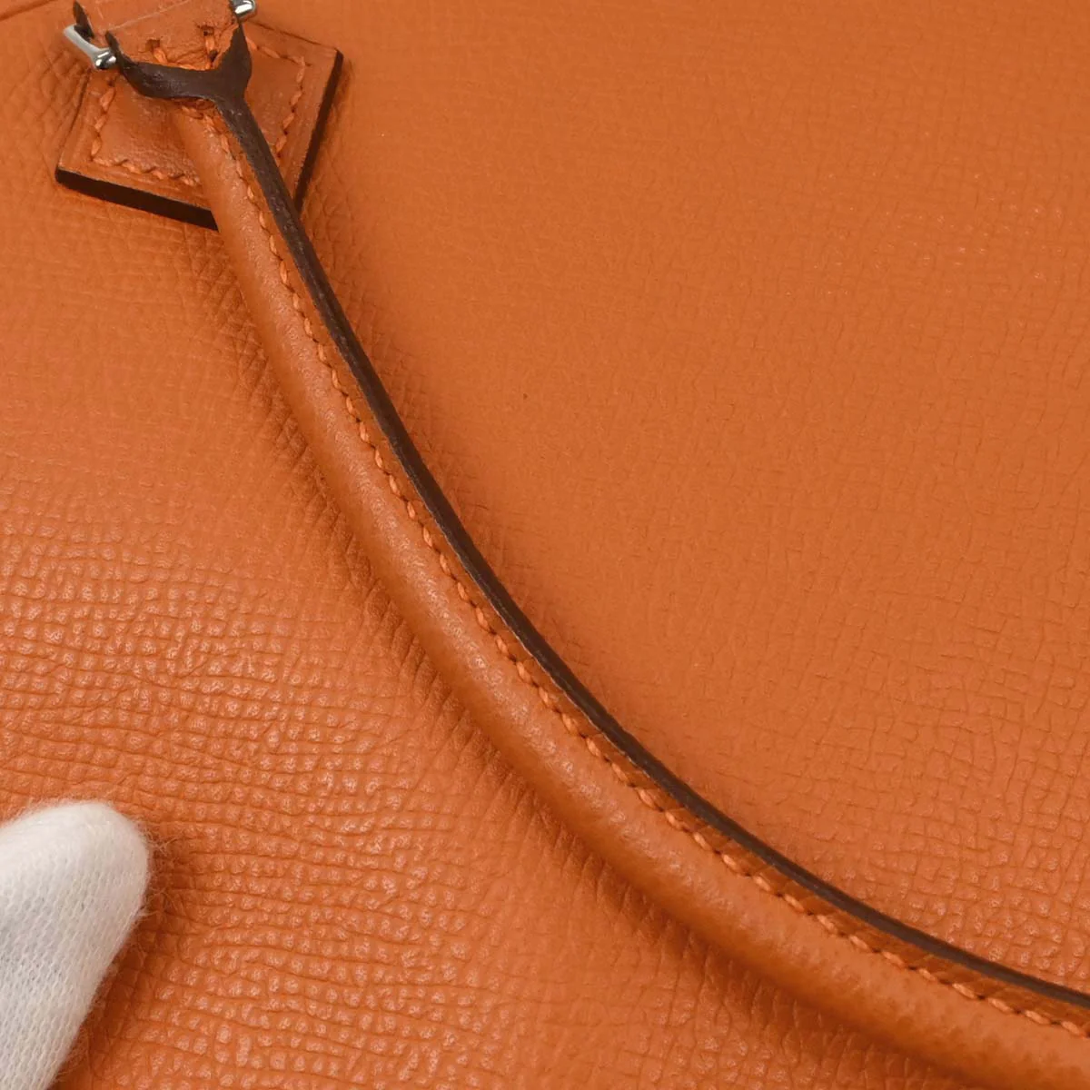 Hermes Orange Epsom Mini Plume Handbag - Image 5