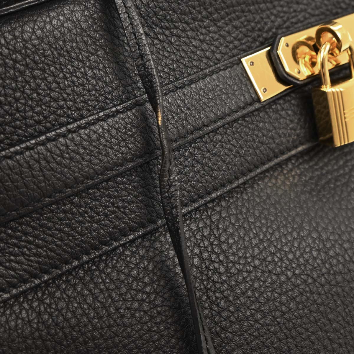 Hermes Black Togo Kelly 35 Retourne 2way Shoulder Handbag - Image 7