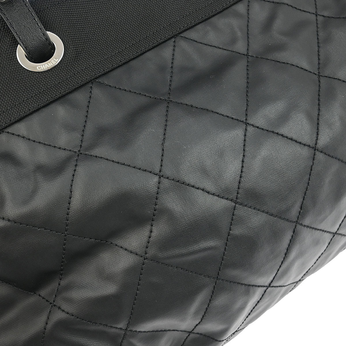 Chanel 2006-2008 Black Leather Paris-Biarritz GM Tote Handbag - Image 7