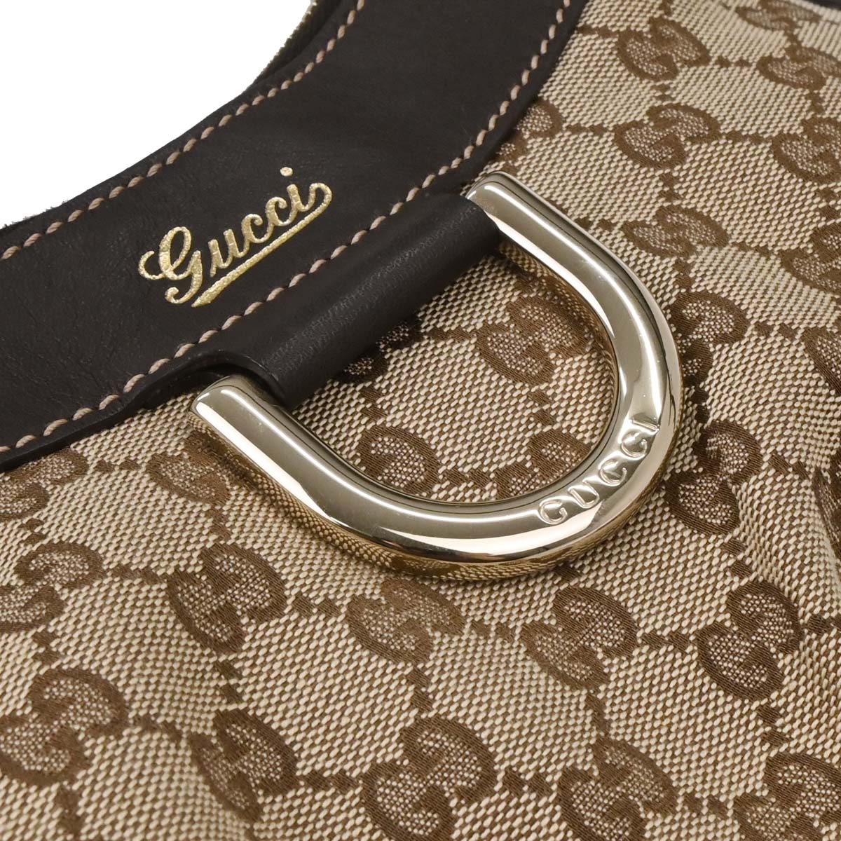 Gucci Beige GG Hobo Abbey D Ring Handbag - Image 4