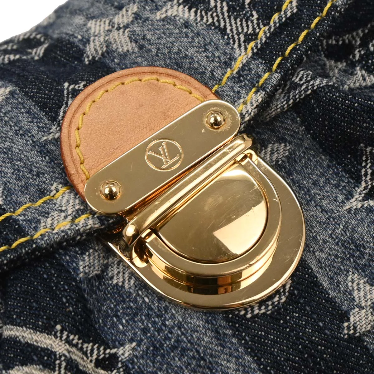 Louis Vuitton Blue Monogram Denim Mini Pleaty Raye Handbag M95333 - Image 4