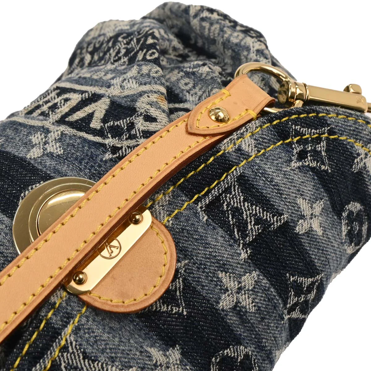 Louis Vuitton Blue Monogram Denim Mini Pleaty Raye Handbag M95333 - Image 7