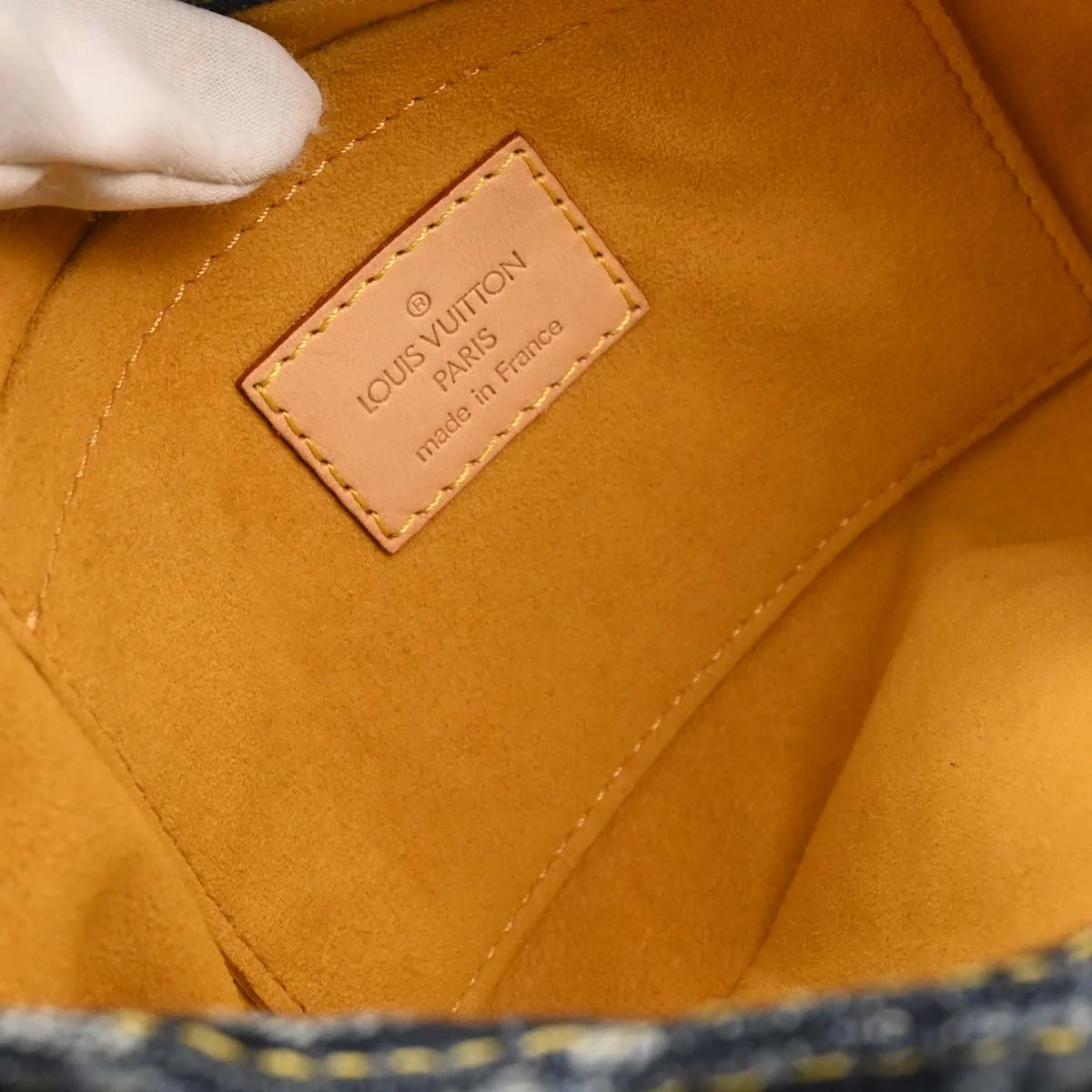 Louis Vuitton Blue Monogram Denim Mini Pleaty Raye Handbag M95333 - Image 9
