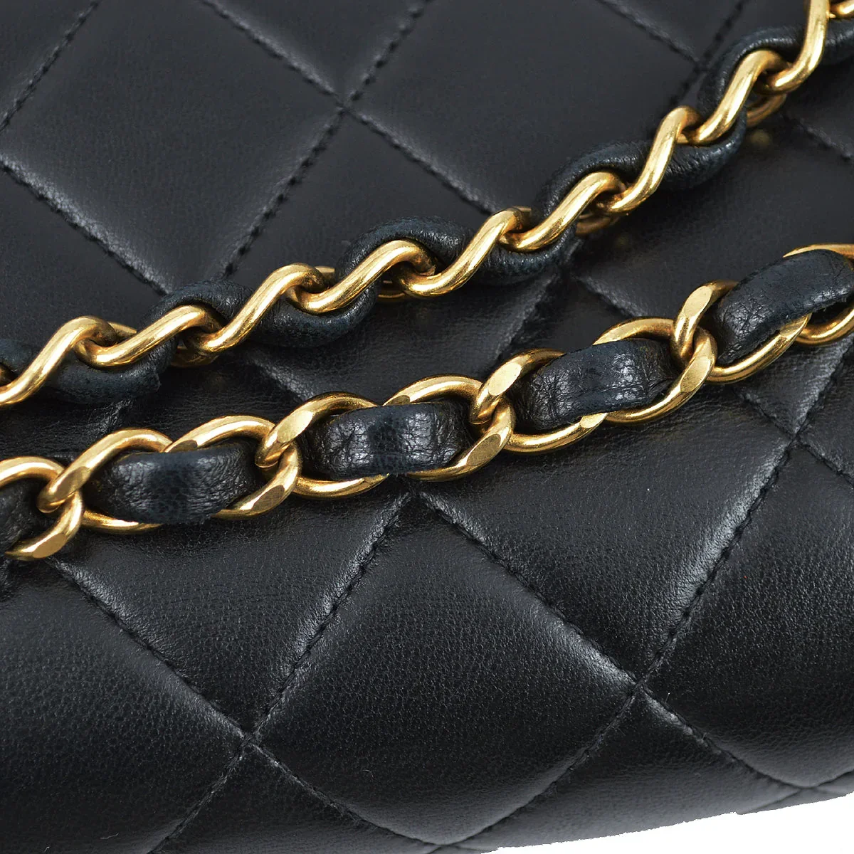Chanel 1994-1996 Black Lambskin Medium Double Sided Classic Flap Bag - Image 3