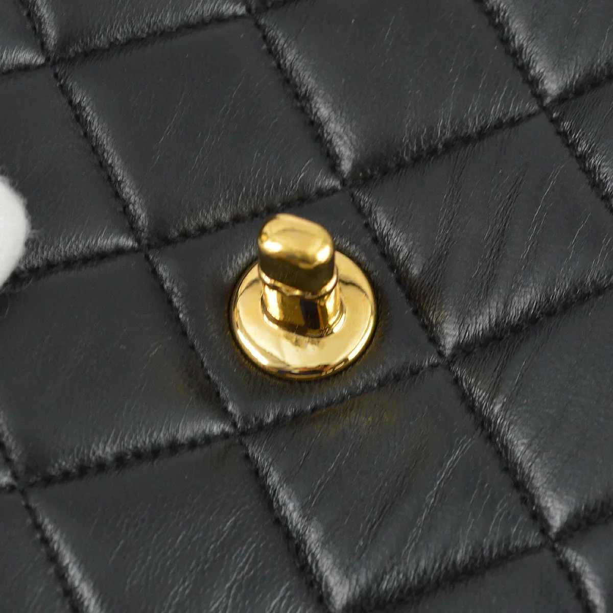 Chanel 1994-1996 Black Lambskin Medium Double Sided Classic Flap Bag - Image 9
