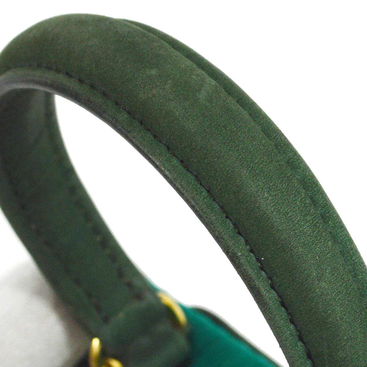 HERMES * 1990 Mini Kelly 20 SELLIER Green Pleated Satin - Image 5