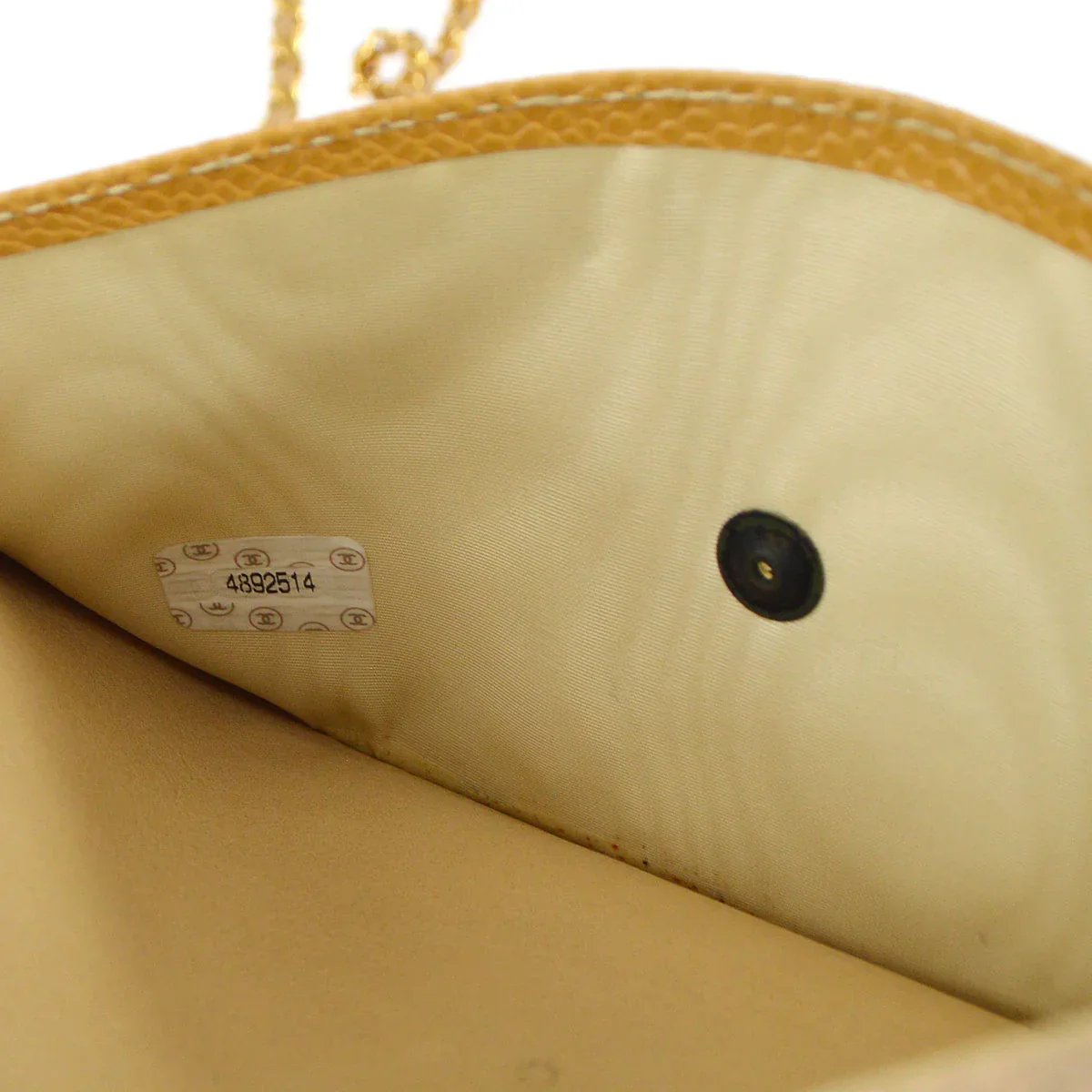 Chanel 1996-1997 Beige Caviar Timeless WOC Wallet on Chain - Image 10