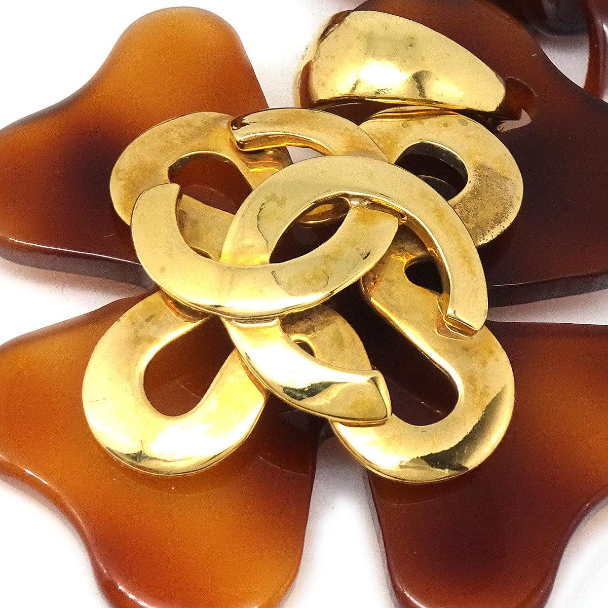 Chanel 1995 Clover Gold Chain Pendant Necklace - Image 2