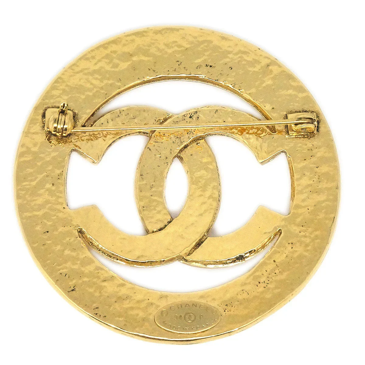 CHANEL 1994 CC Cutout Brooch Gold 94P - Image 2
