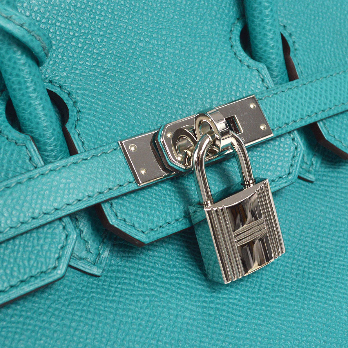 HERMES * 2012 BIRKIN 25 Blue Paon Veau Epsom - Image 4