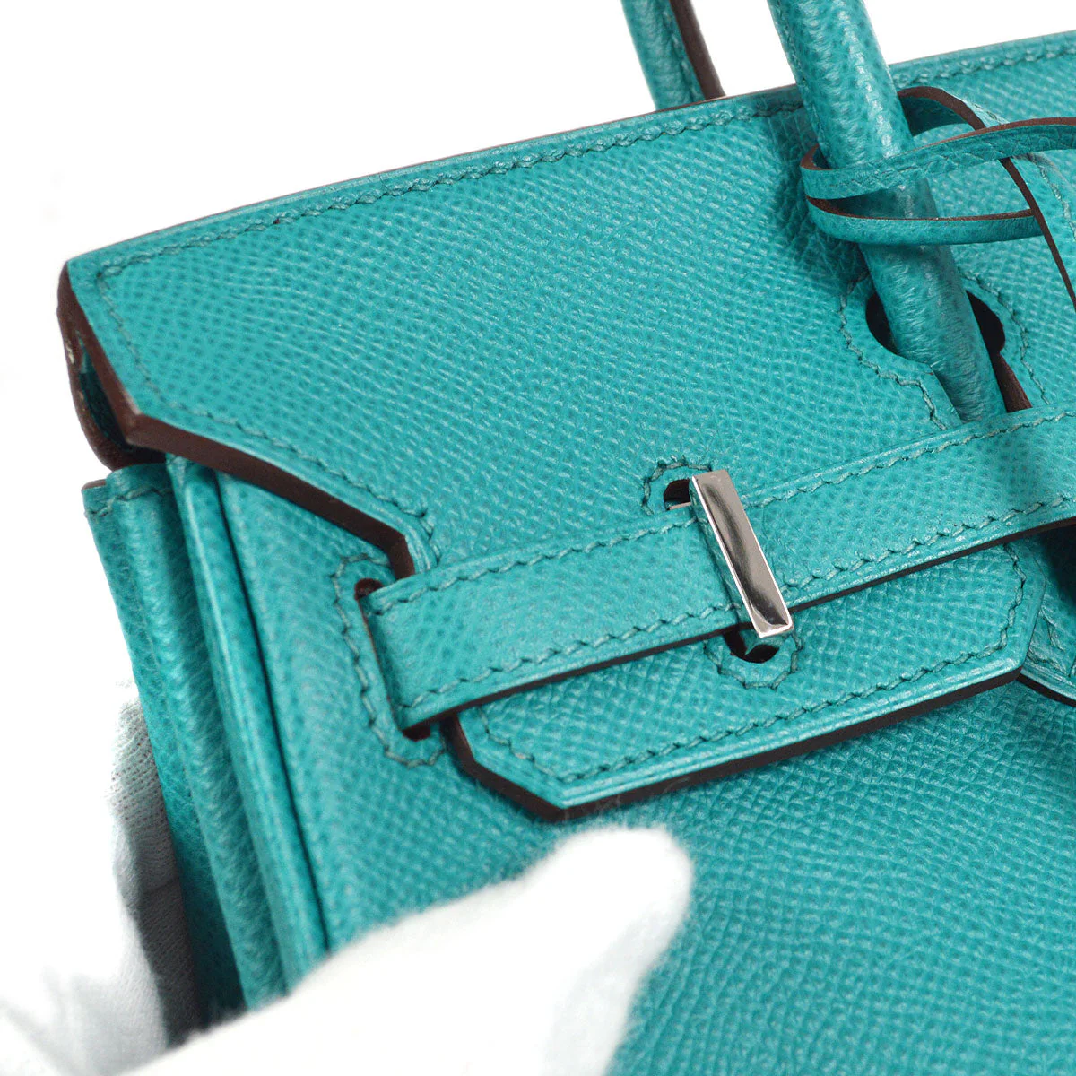 HERMES * 2012 BIRKIN 25 Blue Paon Veau Epsom - Image 6