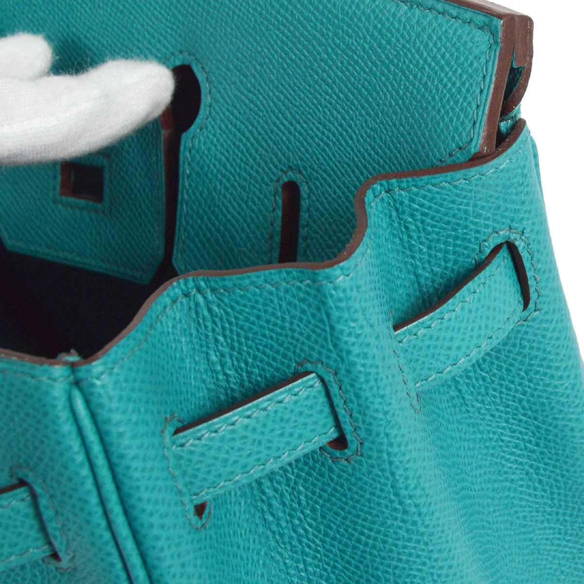 HERMES * 2012 BIRKIN 25 Blue Paon Veau Epsom - Image 7