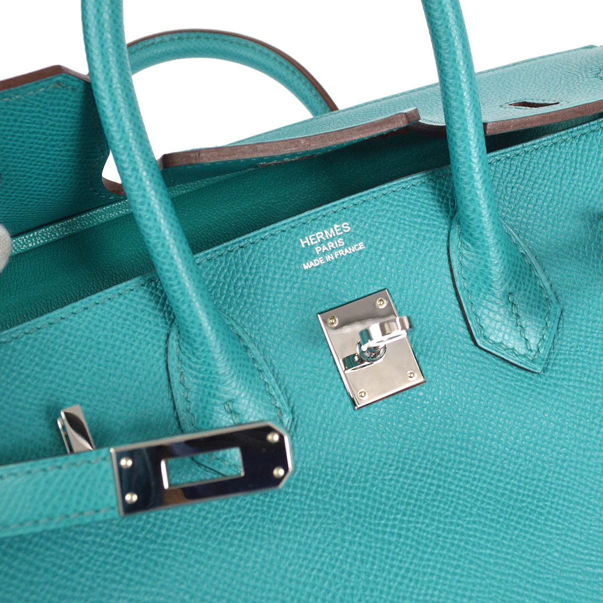 HERMES * 2012 BIRKIN 25 Blue Paon Veau Epsom - Image 9