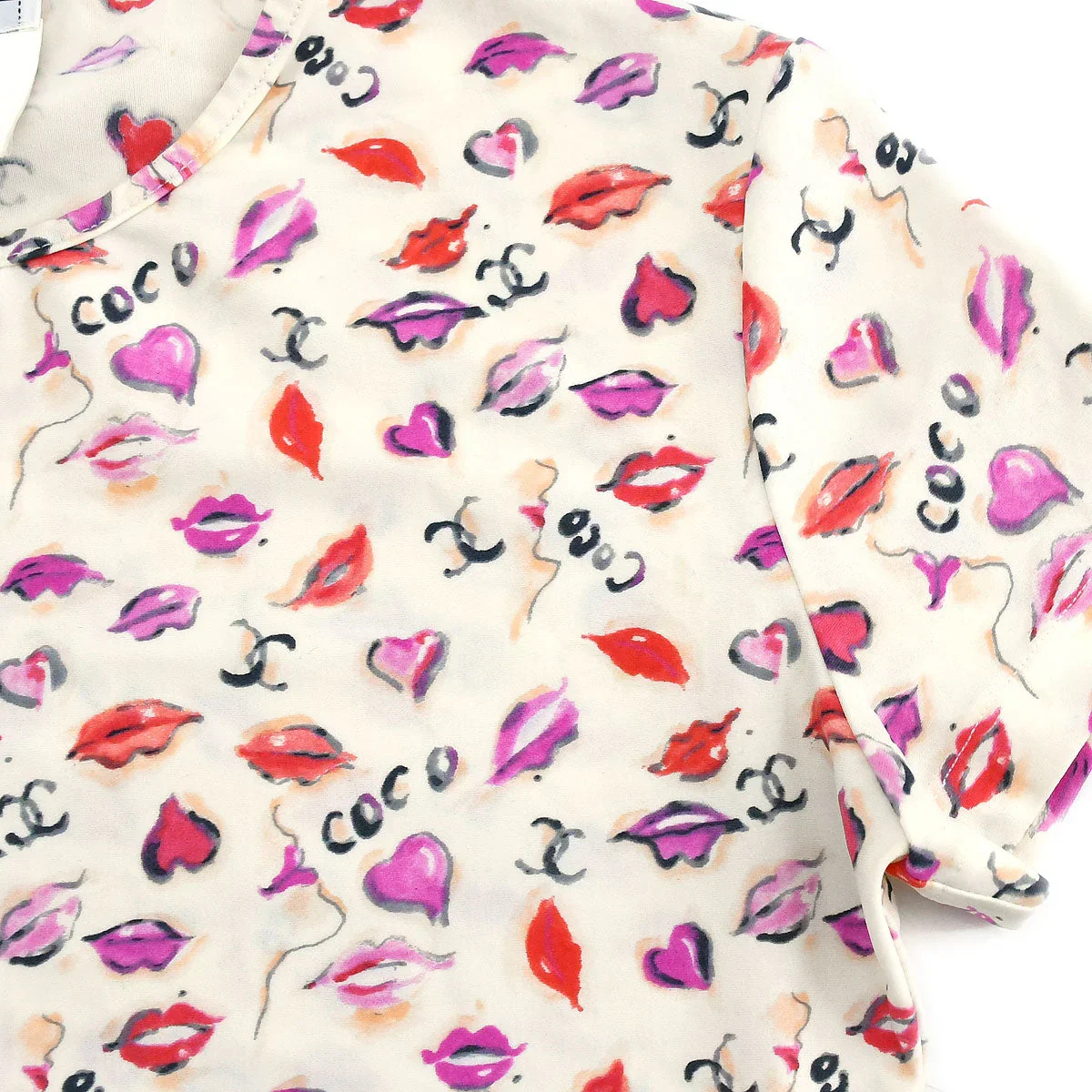 Chanel 1995 Spring Lip Print Cropped Top #44 - Image 5