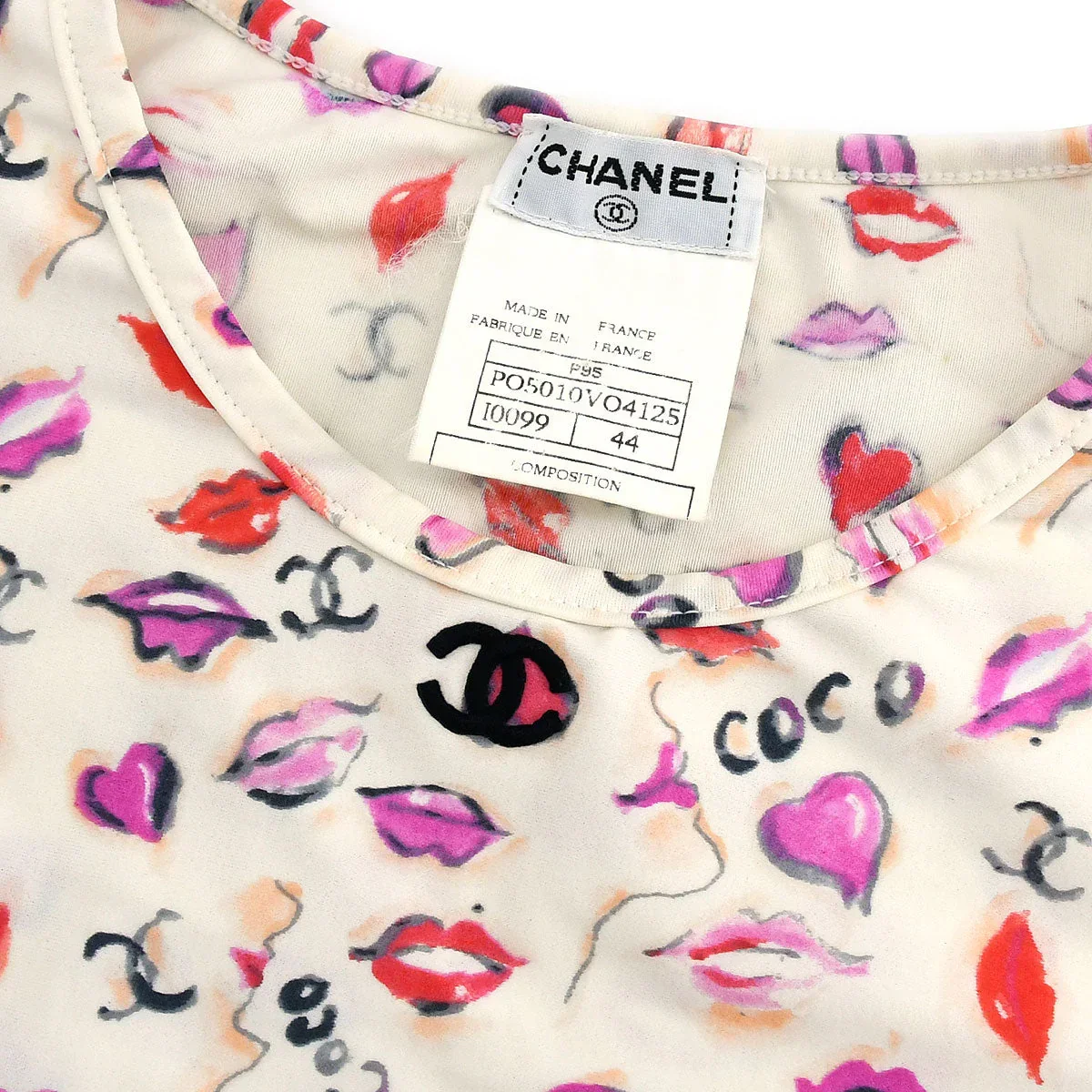 Chanel 1995 Spring Lip Print Cropped Top #44 - Image 6