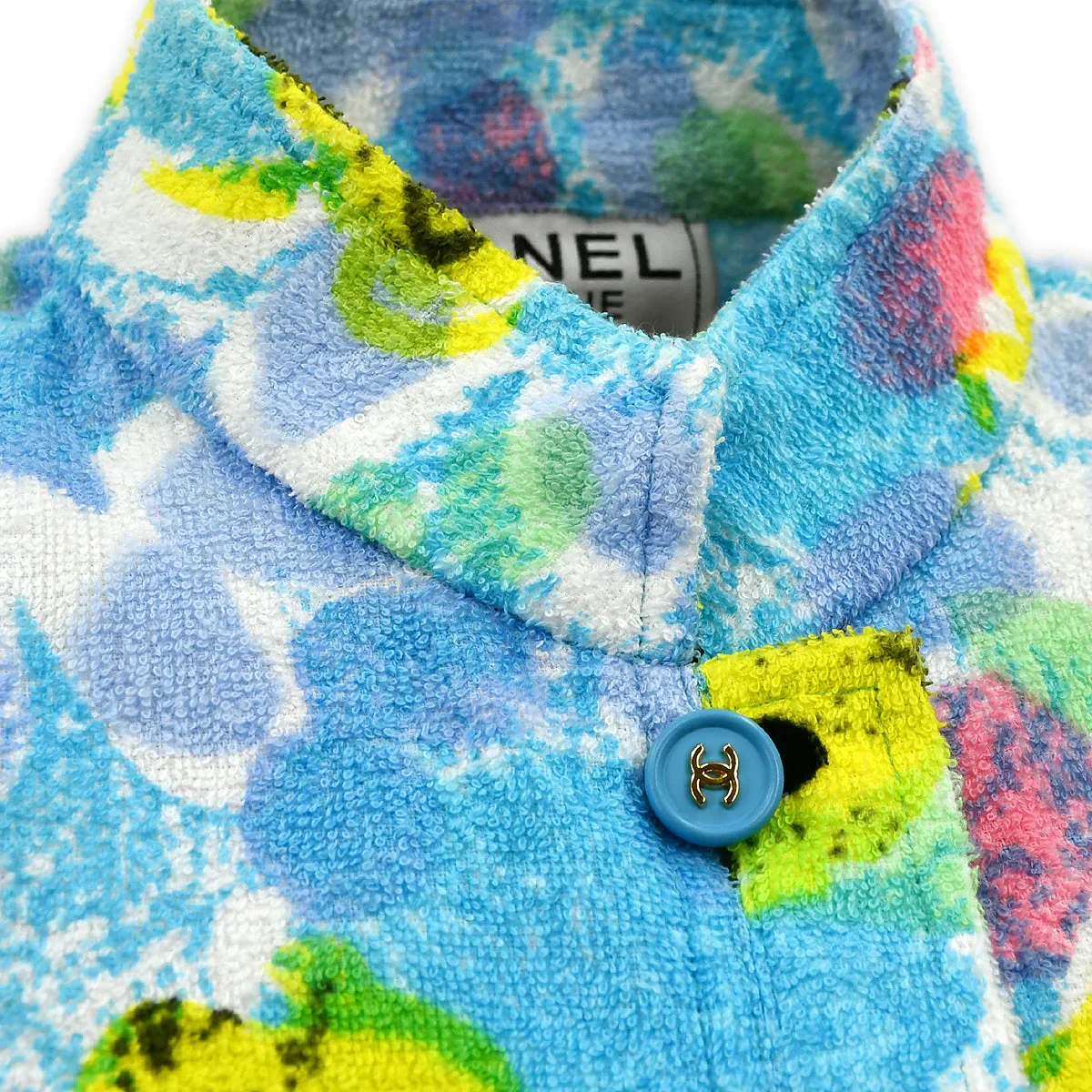 Chanel Setup Sleeveless Vest Jacket Skirt Blue 97P #40 - Image 5