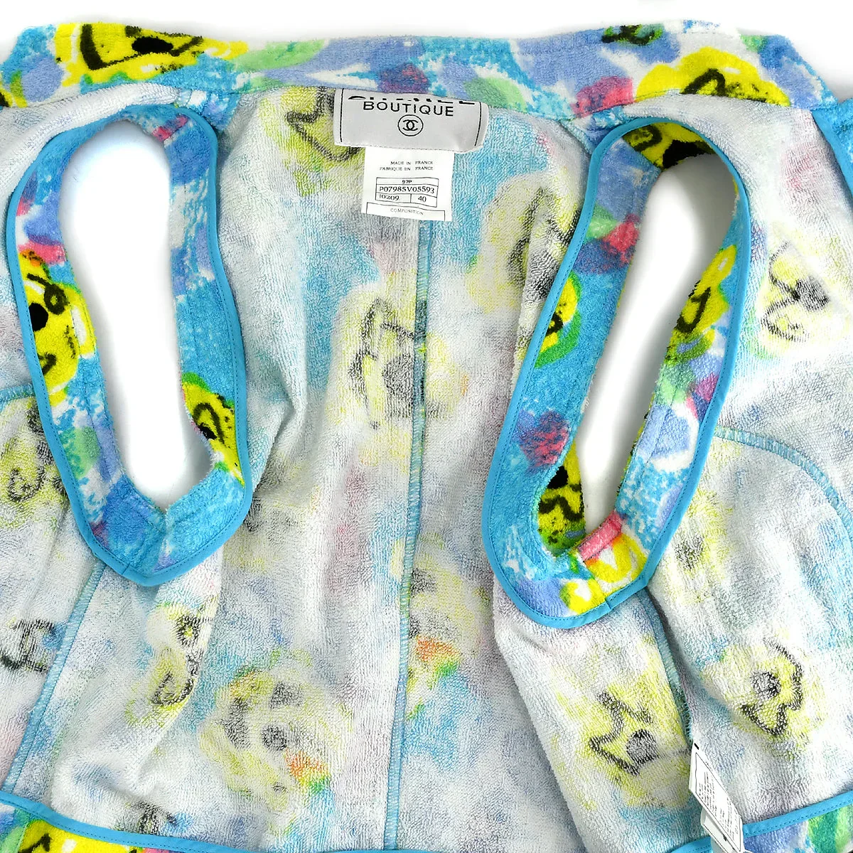 Chanel Setup Sleeveless Vest Jacket Skirt Blue 97P #40 - Image 7