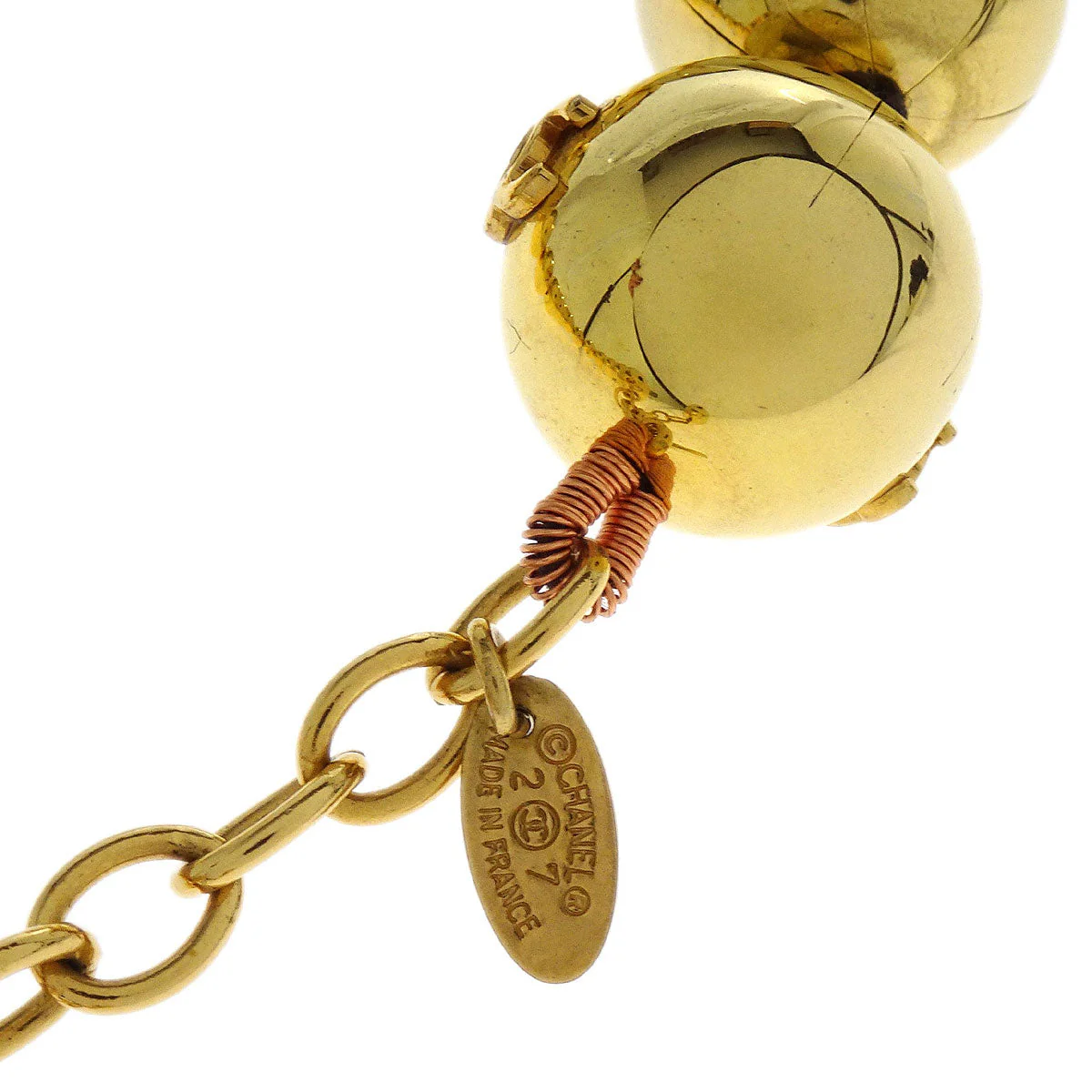 Chanel Chain Necklace Gold 27 - Image 3