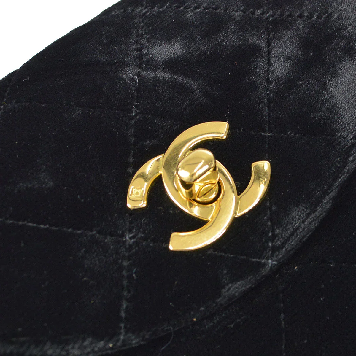 Chanel 1990s Duma Chain Backpack Small Black Velvet - Image 6