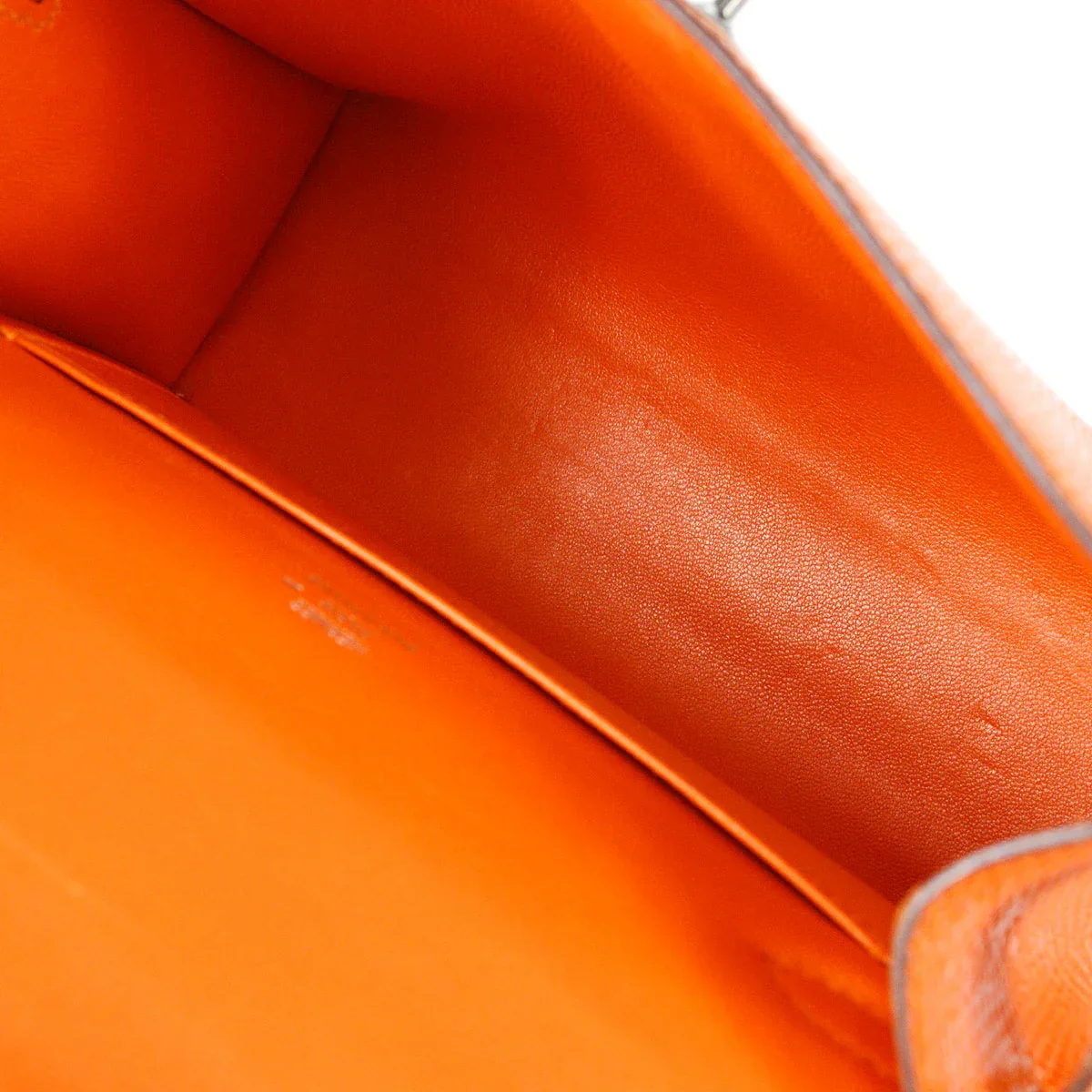 HERMES * 2006 Kelly Pochette Orange Lizard - Image 8