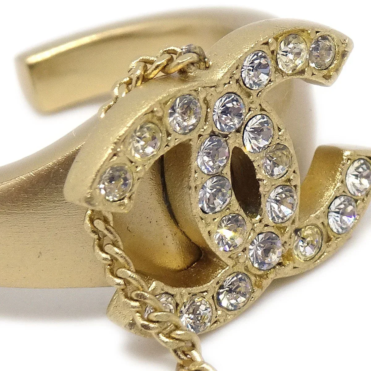CHANEL 2001 Logo Bangle Cristal CC Ring Set #6 - Image 3
