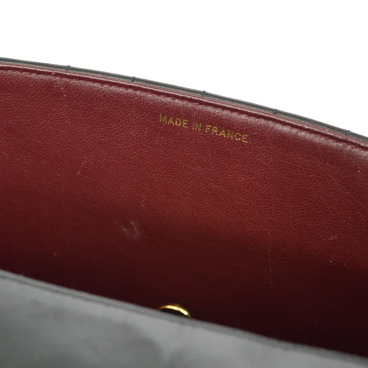 Chanel Black Lambskin Chevron Flap Bag Shoulder Bag - Image 9