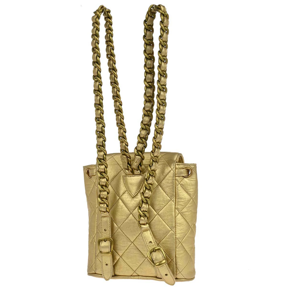 Chanel Gold Lambskin Duma Backpack Small - Image 13