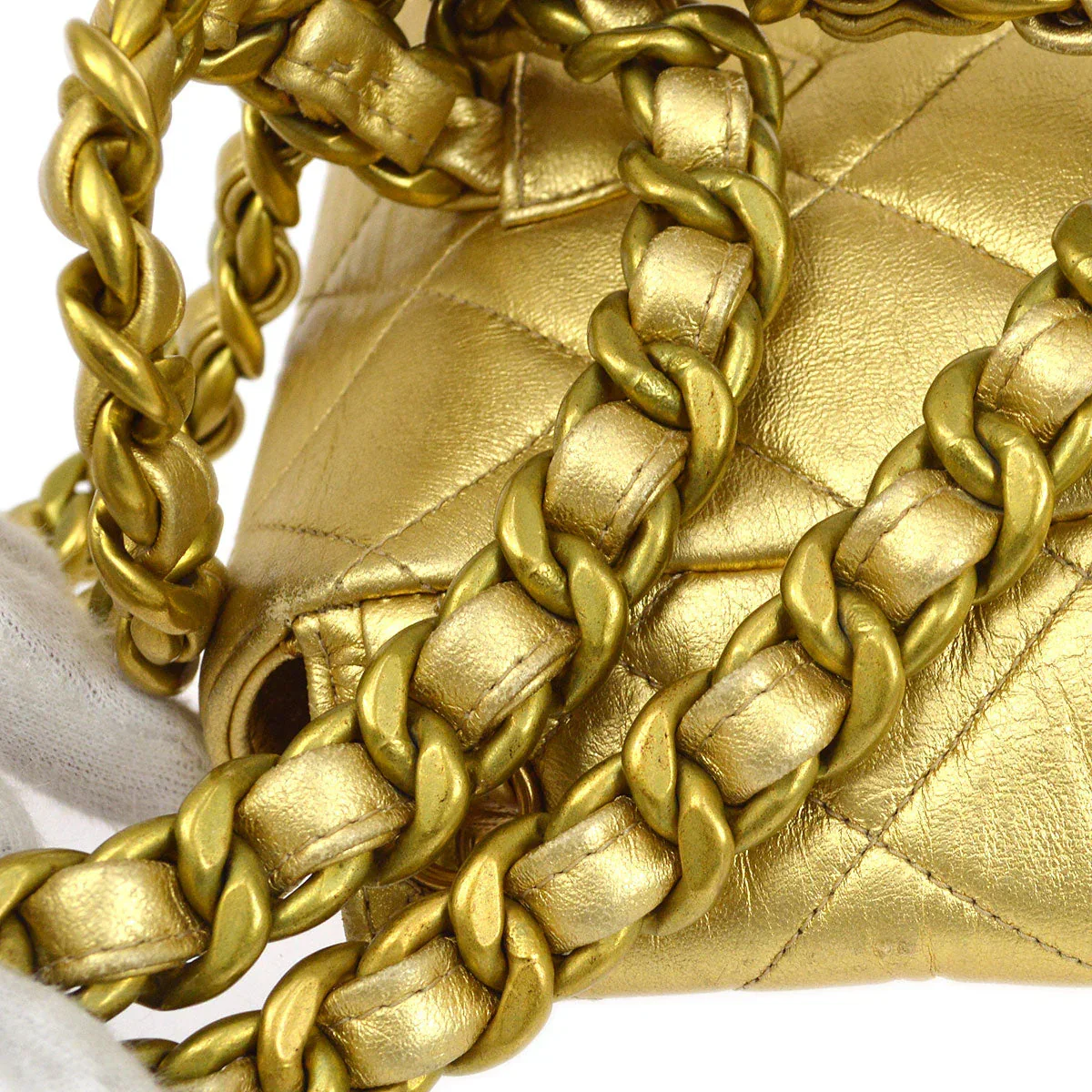 Chanel Gold Lambskin Duma Backpack Small - Image 5