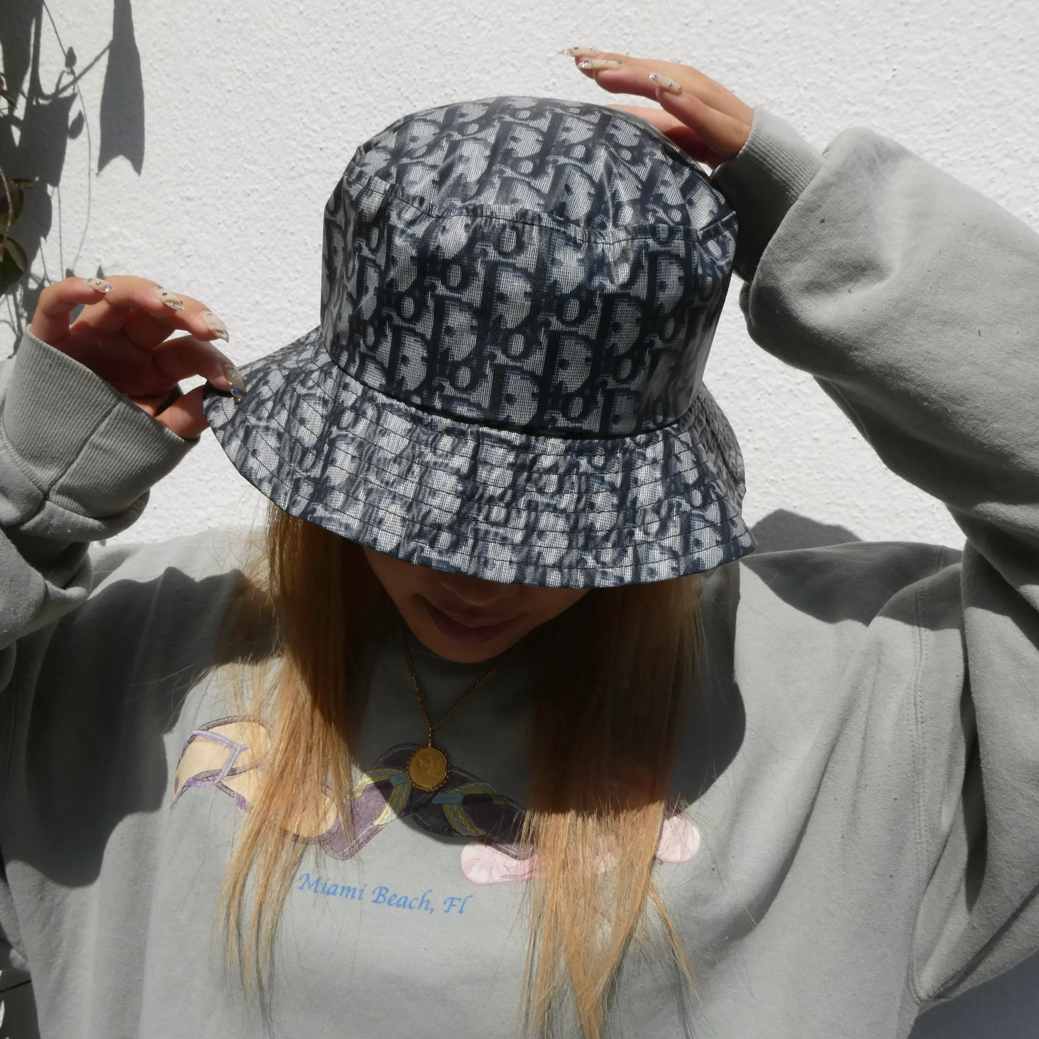 Christian Dior Trotter Bucket Hat Navy #58