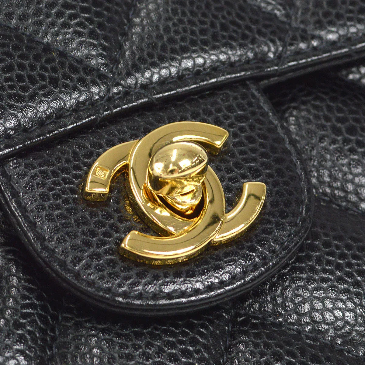 CHANEL Classic Flap Mini Square Chain Shoulder Bag Black Caviar - Image 4