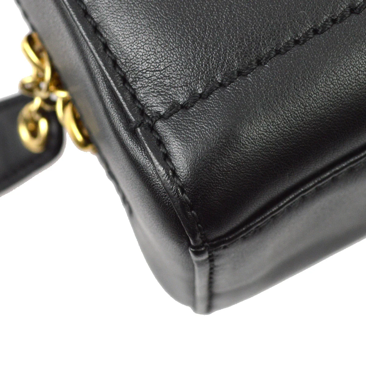 Chanel 2001-2003 Black Lambskin Choco Bar Chain Tote - Image 5