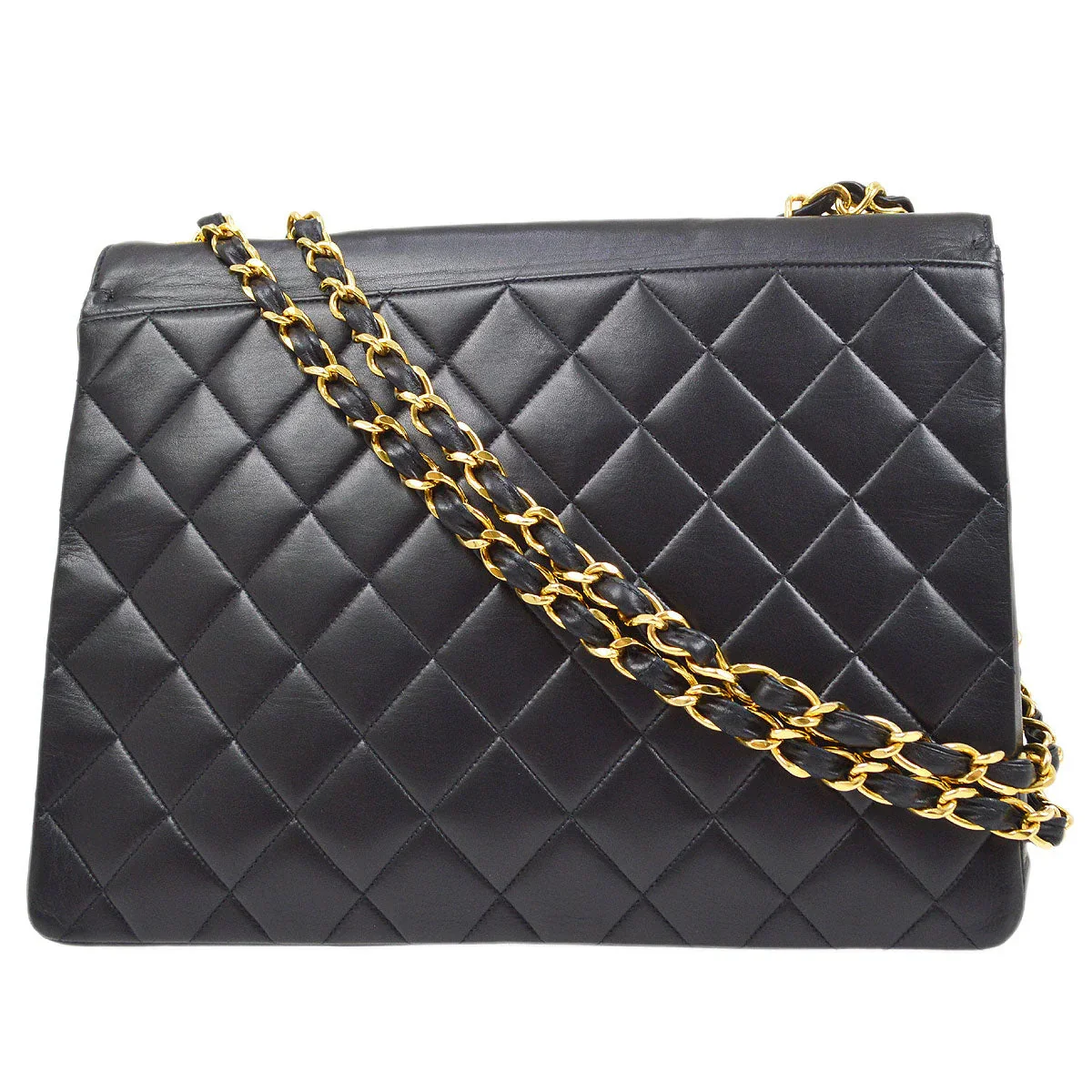 CHANEL 1991-1994 CC Flap Maxi Black Lambskin - Image 2