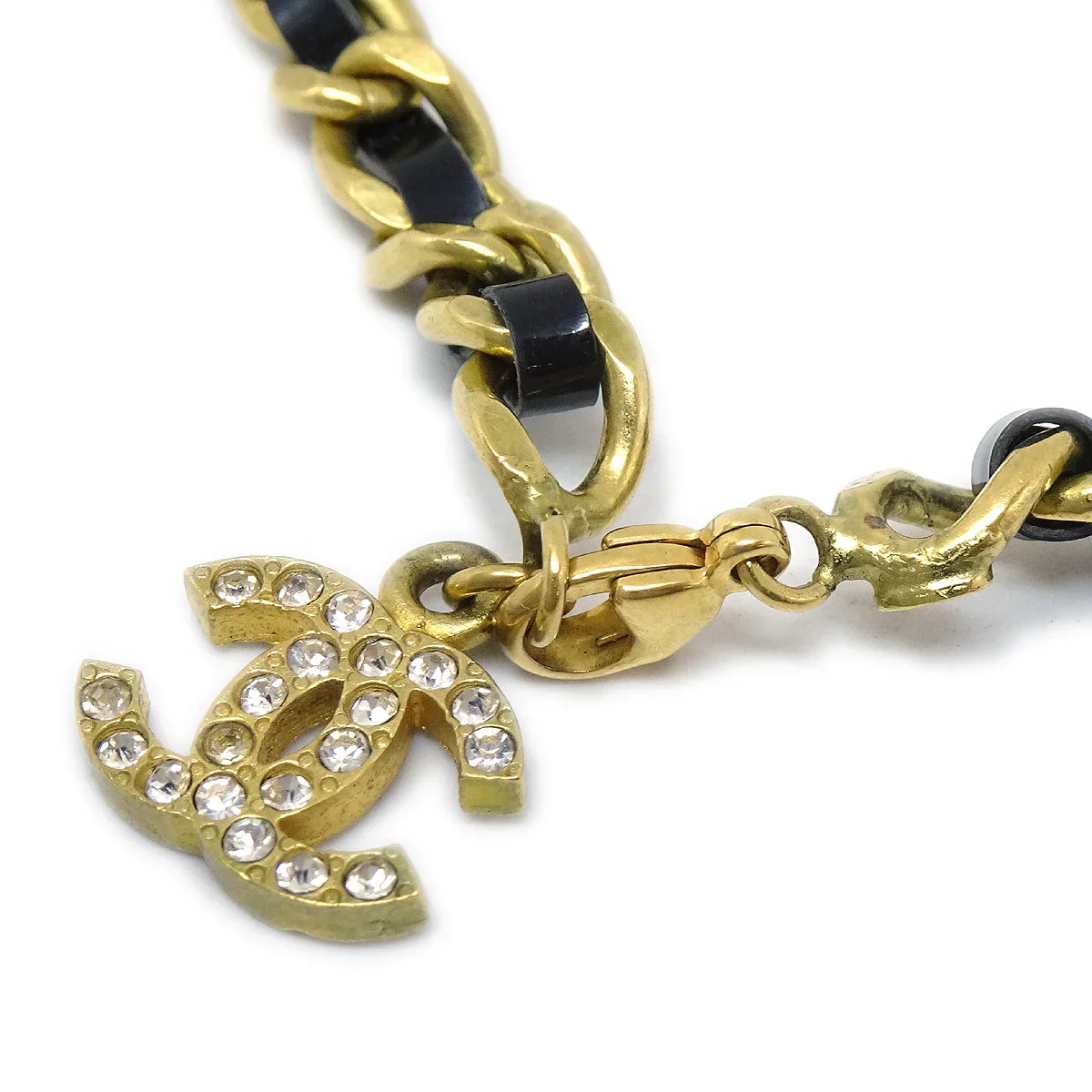 Chanel 1995 Spring Crystal & Gold CC Anklet 95P - Image 2