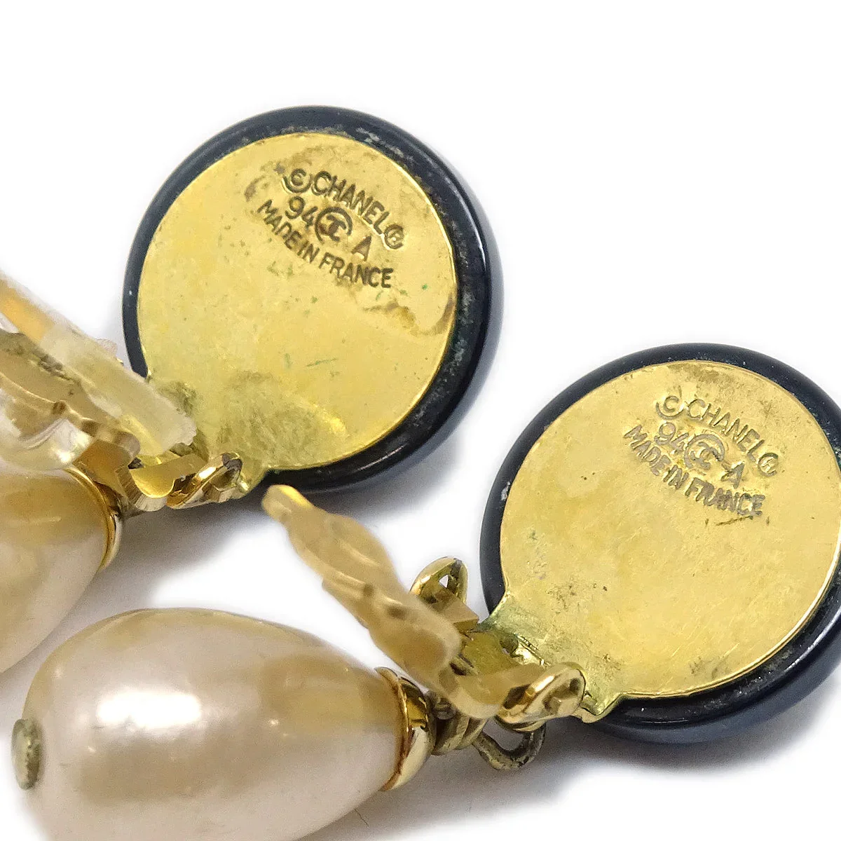 Chanel Fall Teardrop Pearl CC Dangle Earrings  94A - Image 4