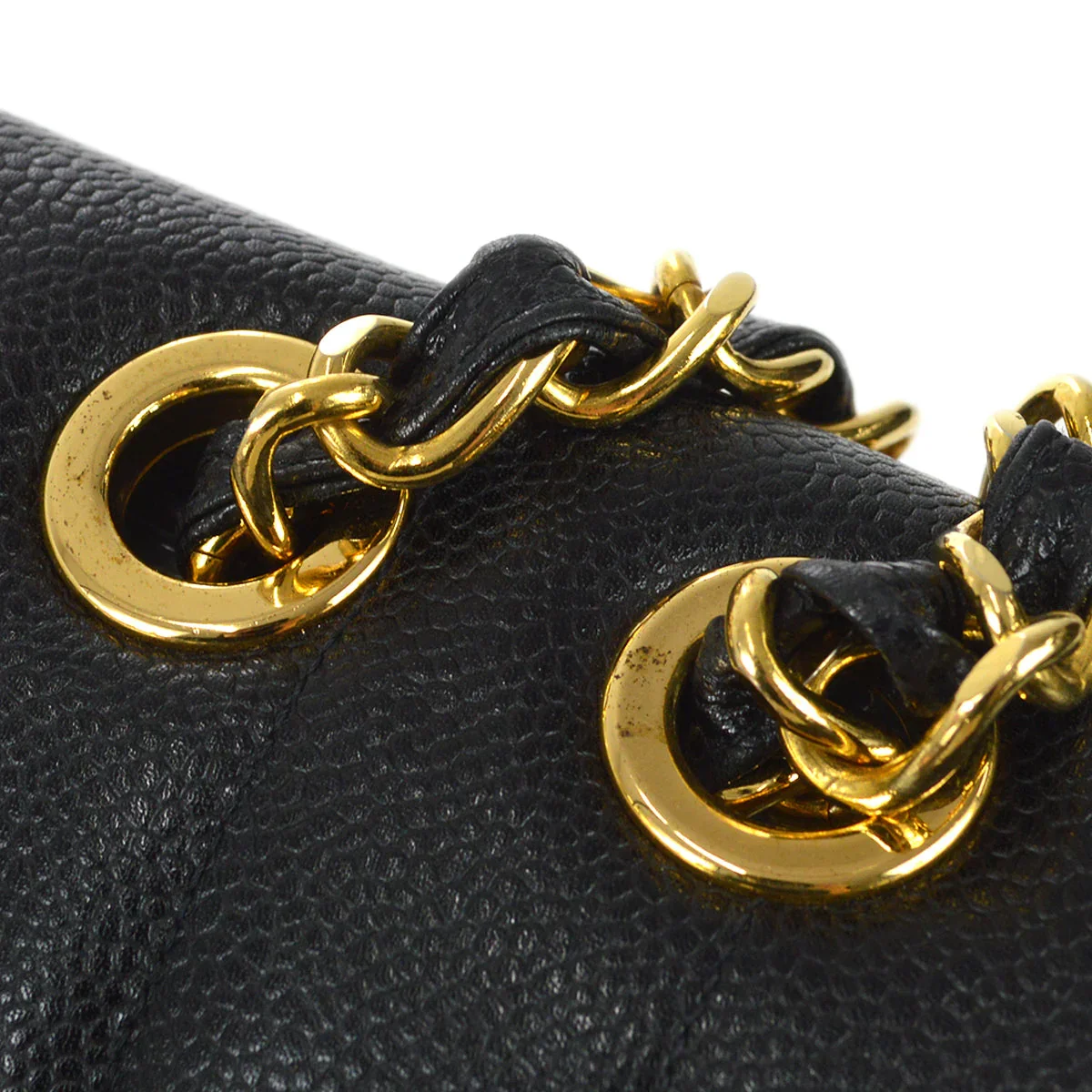 Chanel 1994-1996 Vertical Stitch Straight Flap Jumbo Black Caviar - Image 3