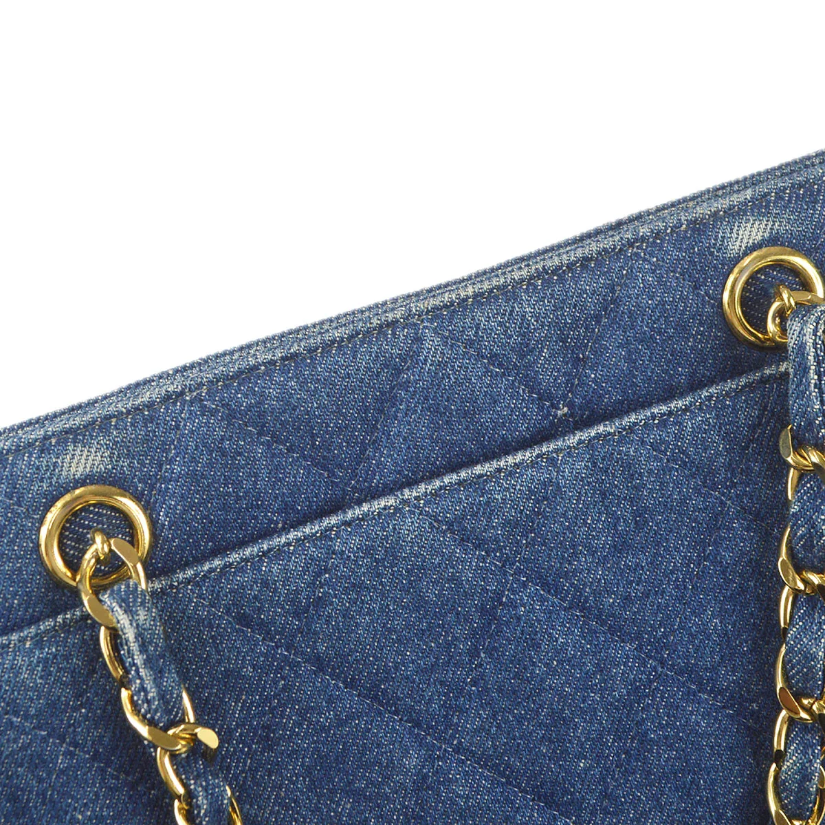 Chanel 1997-1999 Chain Tote Denim - Image 3