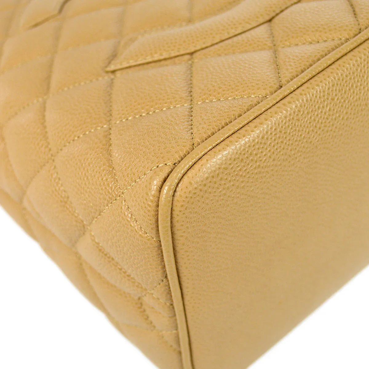 Chanel 2001-2003 Medallion Tote Beige Caviar - Image 3