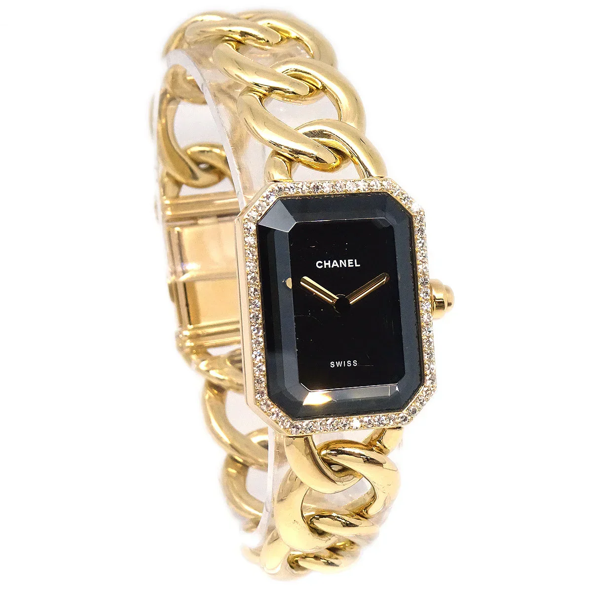 Chanel 1987 Premiere Watch 18K Diamond Bezel #L