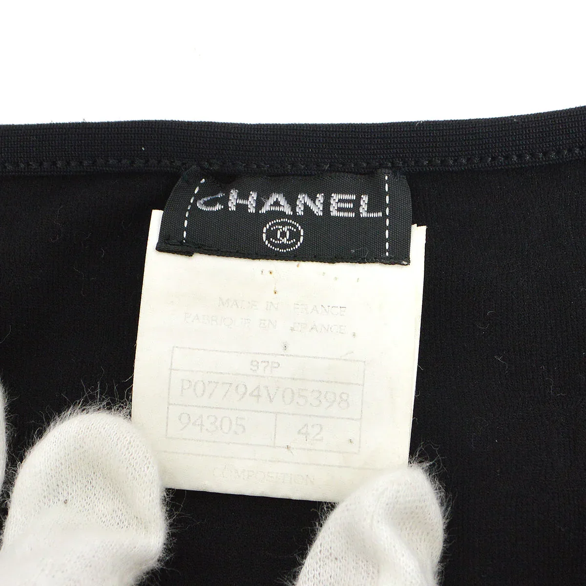 Chanel 1997 Spring CC logo-embroidered cropped T-shirt #42 - Image 8