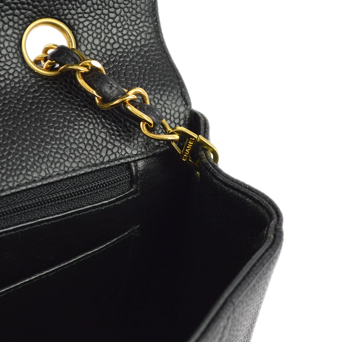 Chanel Black Caviar Medium Diana Shoulder Bag - Image 10