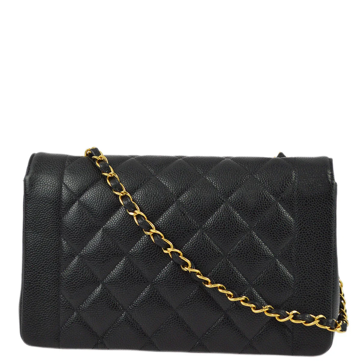 Chanel Black Caviar Medium Diana Shoulder Bag - Image 2