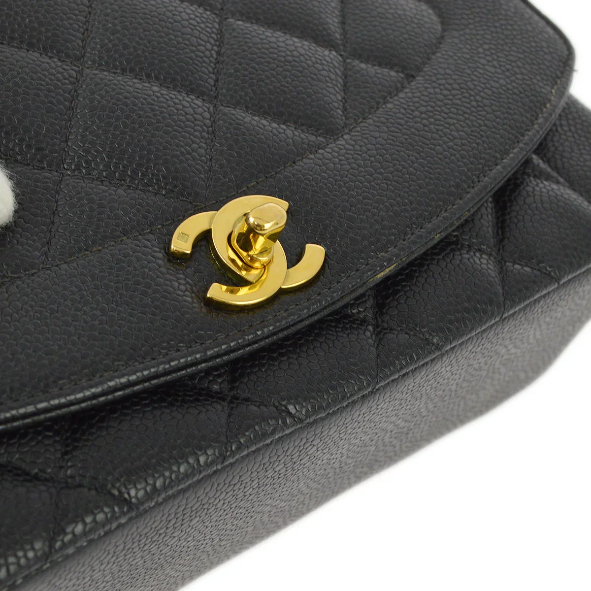 Chanel Black Caviar Medium Diana Shoulder Bag - Image 3
