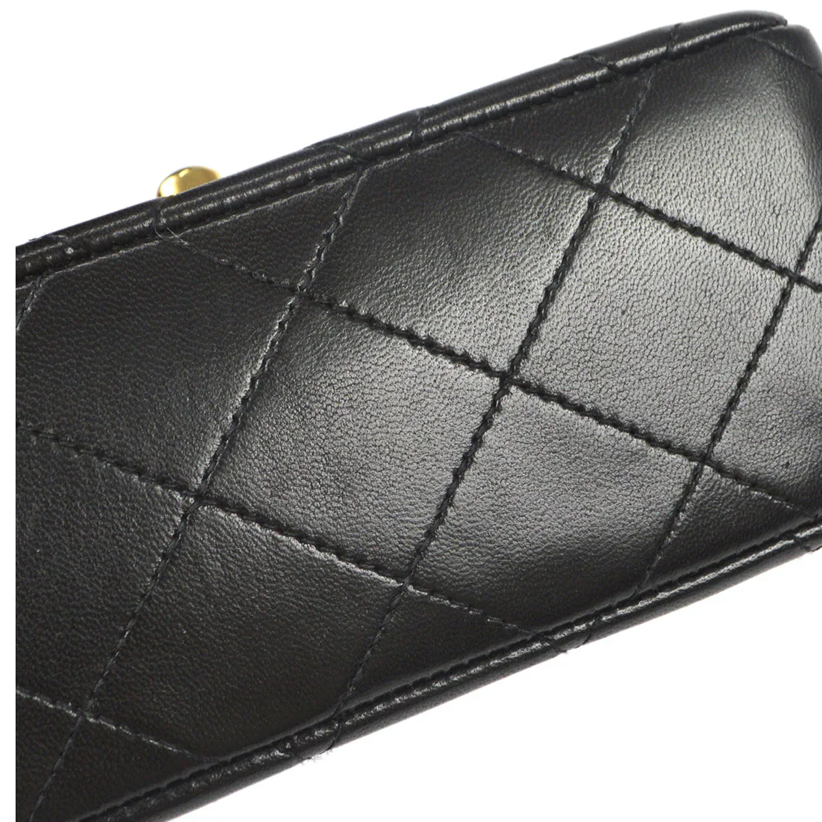 Chanel 1994 Classic Flap Handbag Micro Black Lambskin - Image 3