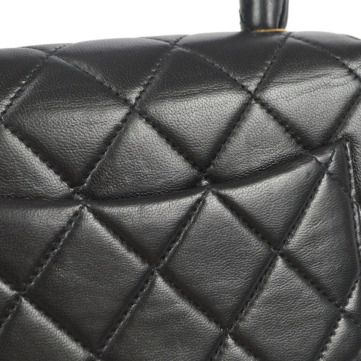 Chanel 1994 Classic Flap Handbag Micro Black Lambskin - Image 6