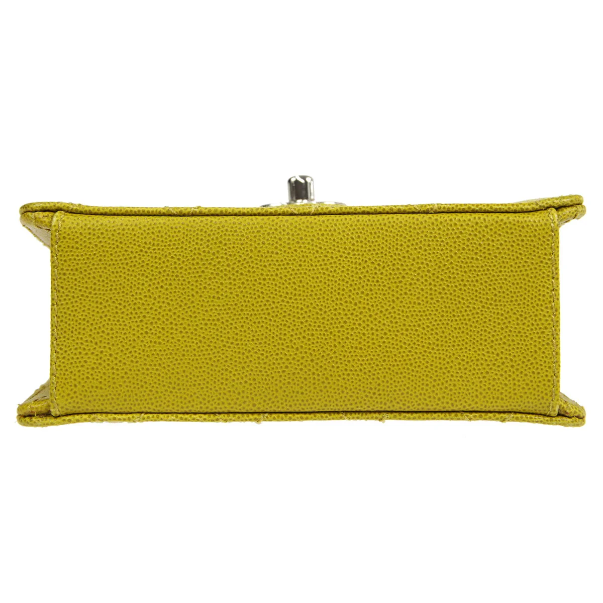 CHANEL * 1997-1999 Classic Square Flap 17 Green Caviar - Image 3